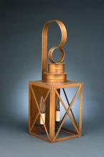 Northeast Lantern 5041-AB-CIM-CSG - Can Top X-Bars Wall Antique Brass Medium Base Socket With Chimney Clear Seedy Glass