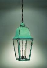 Northeast Lantern 6412-VG-LT2-CLR - Hanging Fixture  Verdi Gris Finish  2 Candelabra Sockets  Clear Glass