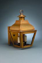 Northeast Lantern 7611-AB-MED-CSG - Curved Top Wall Antique Brass Medium Base Socket Clear Seedy Glass