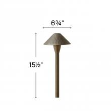 Hinkley 16010MZ-LL - 12V Small Hammered LED Path Light