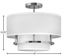 Hinkley 38893PN - Medium Semi-flush Mount